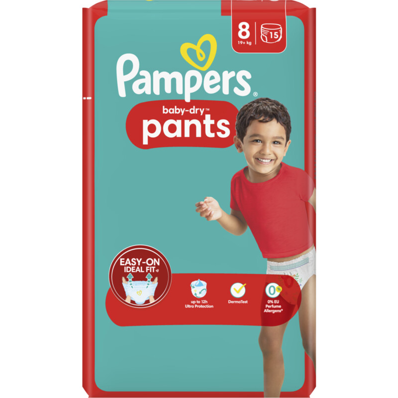 String string Beg etiket Pampers Baby-dry pants luierbroekjes maat 8 bestellen | Albert Heijn