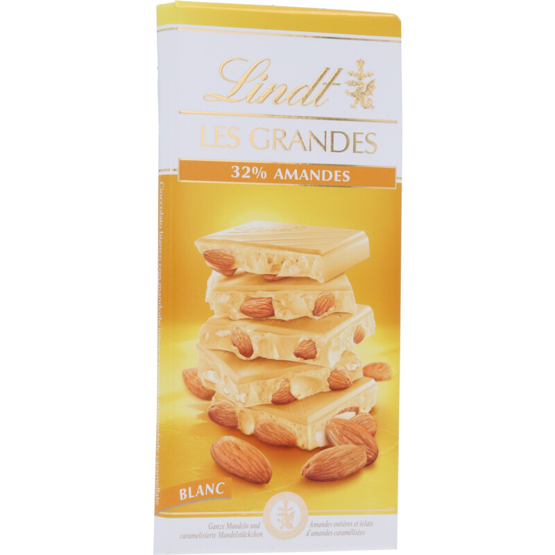 Een afbeelding van Lindt Les grandes witte chocolade amandelen