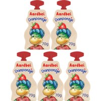 Een afbeelding van Danoontje Knijpyoghurt aardbei 5-pakket
