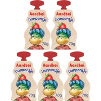 Een afbeelding van Danoontje Knijpyoghurt aardbei 5-pack