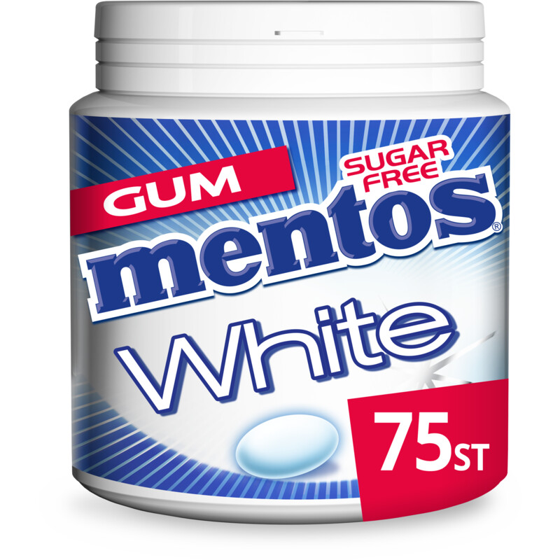 Een afbeelding van Mentos Gum White cool mint gum sugarfree