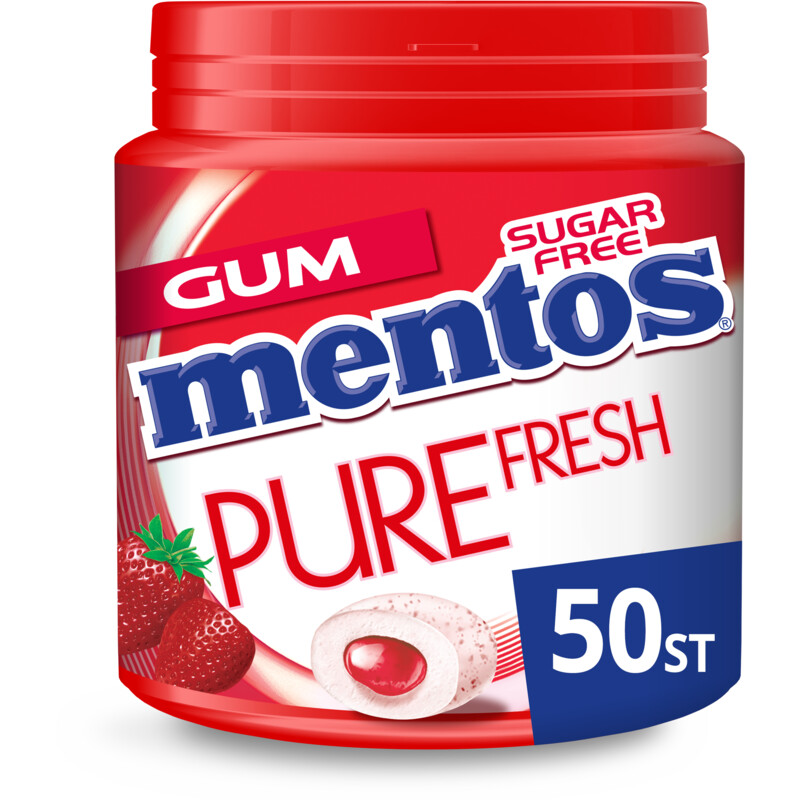 Een afbeelding van Mentos Gum Pure fresh aardbei