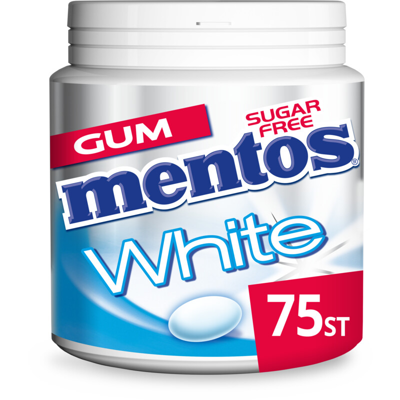 Een afbeelding van Mentos Gum White sweet mint
