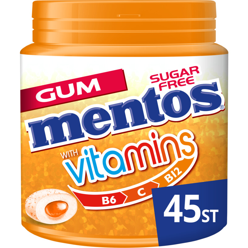 Een afbeelding van Mentos Gum Gum vitamins citrus blend
