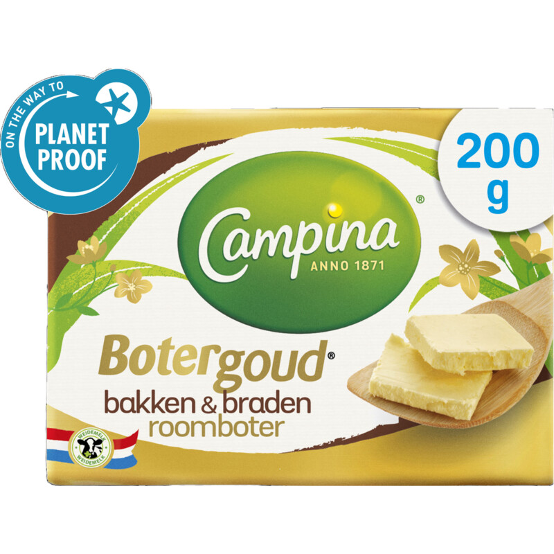Een afbeelding van Campina Botergoud bakken & braden roomboter