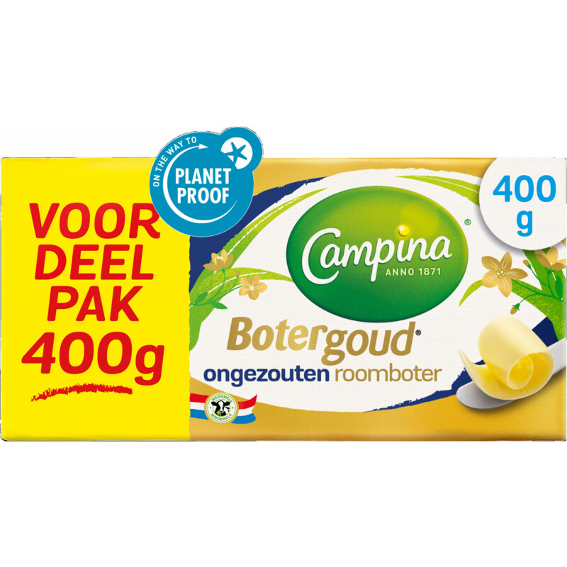Een afbeelding van Campina Botergoud roomboter ongezouten voordeel