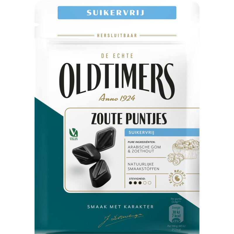 Een afbeelding van Oldtimers Zoute puntjes suikervrij