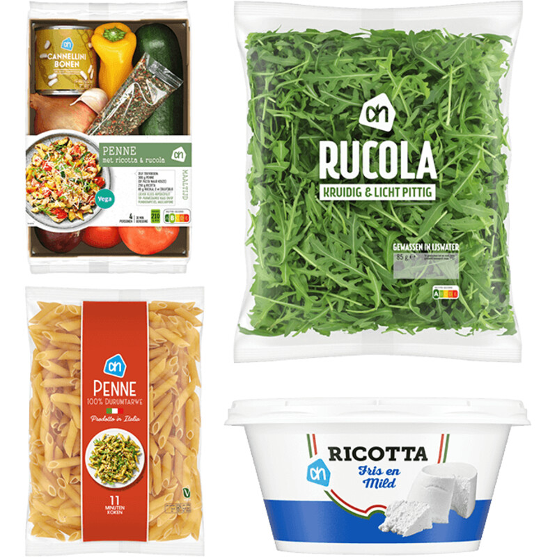 Een afbeelding van AH Penne met ricotta verspakket
