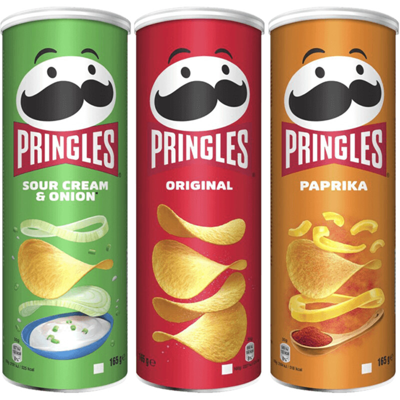 Een afbeelding van Pringles borrel 3-pack voordeelpakket