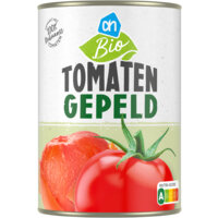 Een afbeelding van AH Biologisch Gepelde tomaten in tomatensaus