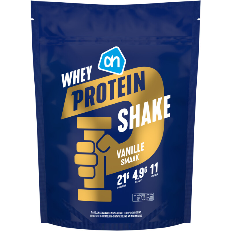 Een afbeelding van AH Whey protein shake vanille