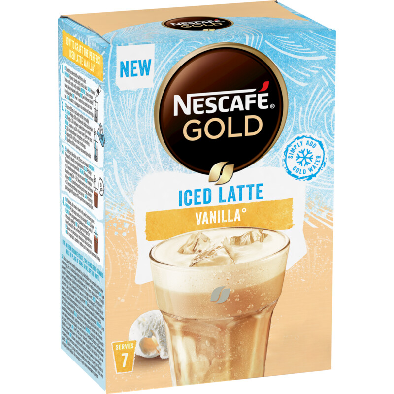 Een afbeelding van Nescafé Gold iced latte vanilla oploskoffie