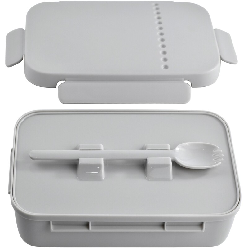 Een afbeelding van Hip Lunchbox met spork grijs