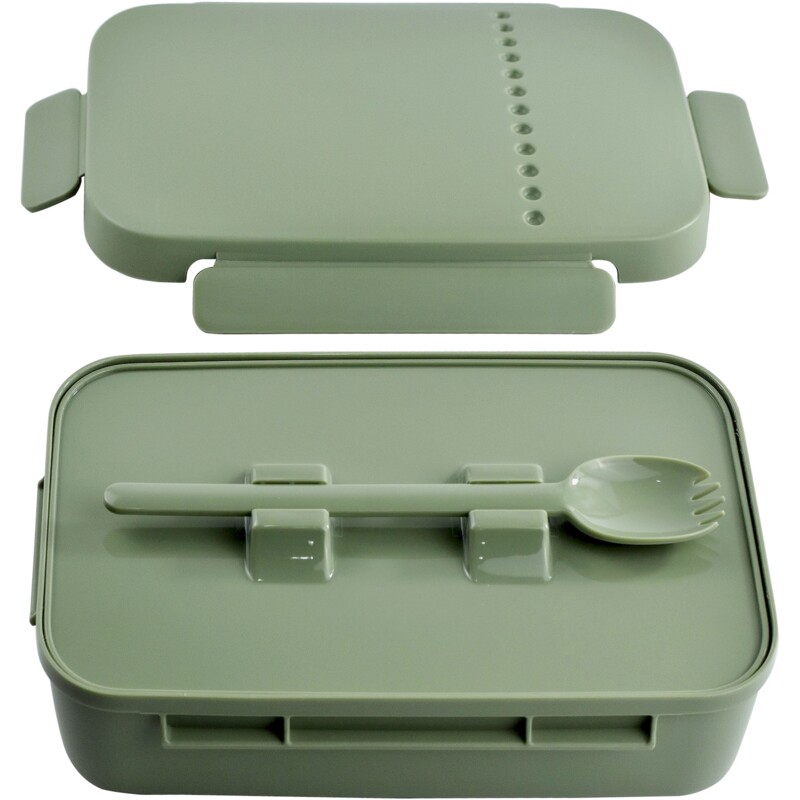 Een afbeelding van Hip Lunchbox met spork groen