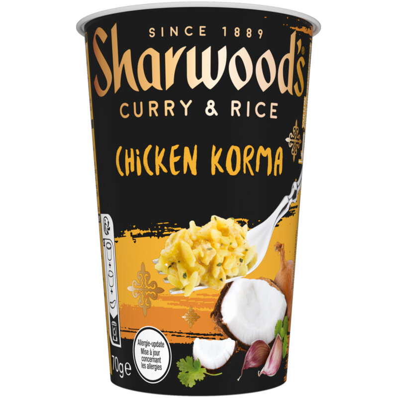 Sharwoods Curry & rice chicken korma bestellen Albert Heijn