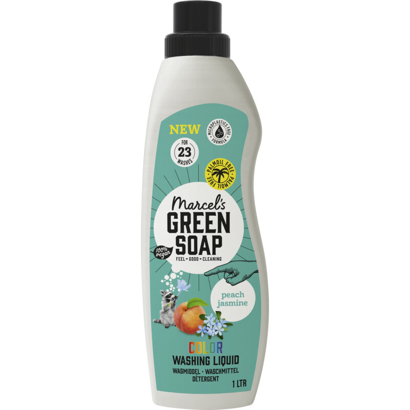 Een afbeelding van Marcel's Green Soap Wasmiddel color peach jasmine
