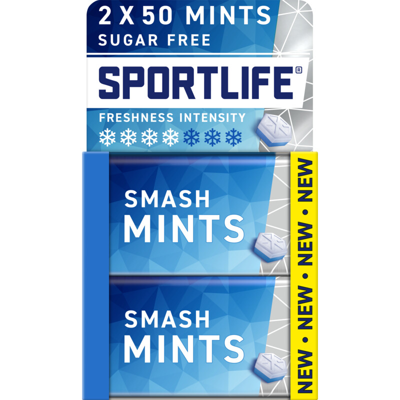 Een afbeelding van Sportlife Smashmint 2-pack sugar free mints
