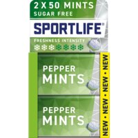 Een afbeelding van Sportlife Peppermint 2-pack sugar free mints
