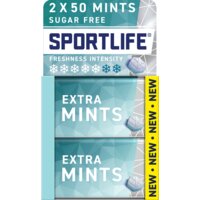 Een afbeelding van Sportlife Extramint 2-pack sugar free mints