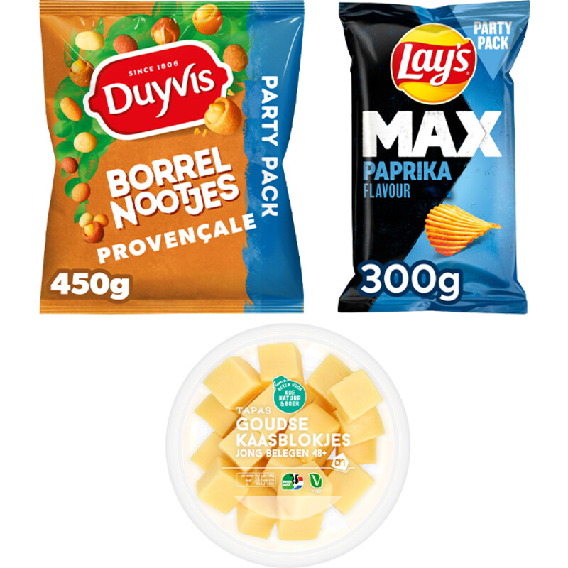Een afbeelding van Duyvis Lay's borrelnoten chips kaas