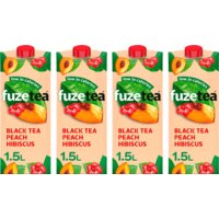 Een afbeelding van Fuze Tea Peach Hibiscus 1,5L 4-pack