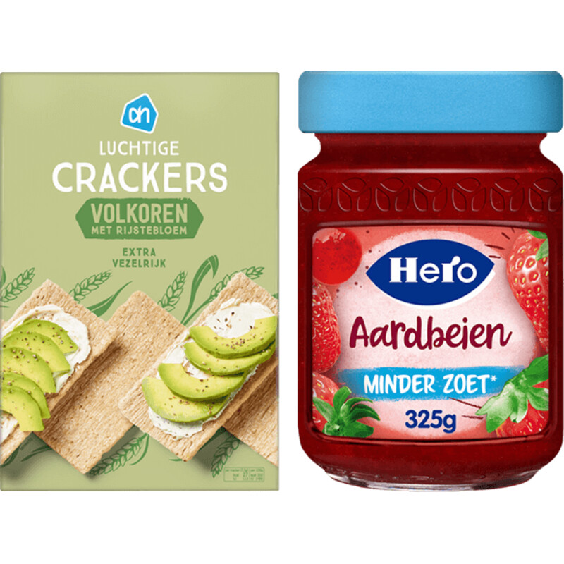 Hero minder zoet jam & cracker pakket bestellen Albert Heijn