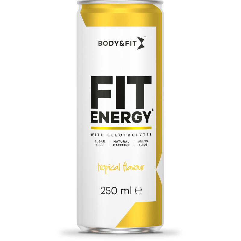 Een afbeelding van Body & Fit Fit energy tropical flavour