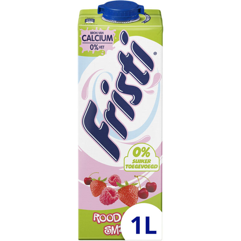 Een afbeelding van Fristi Rood fruitsmaak 0% suiker toegevoegd