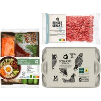 Een afbeelding van AH gesneden Koreaanse bibimbap verspakket