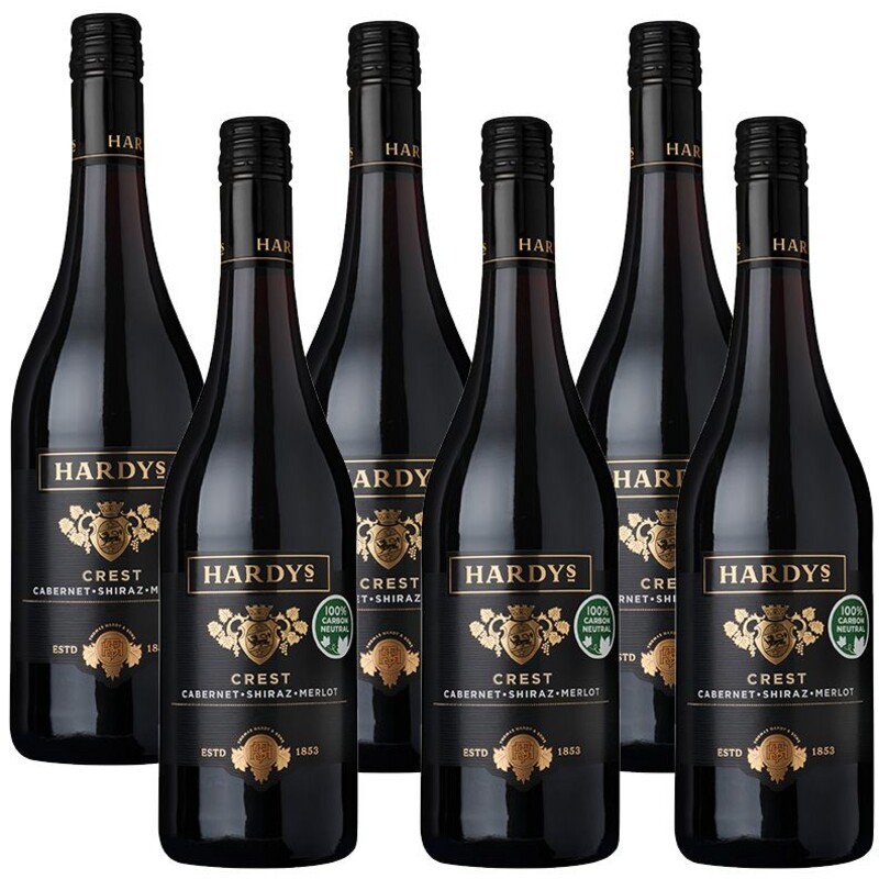 Een afbeelding van Hardys Crest cabernet shiraz merlot doos