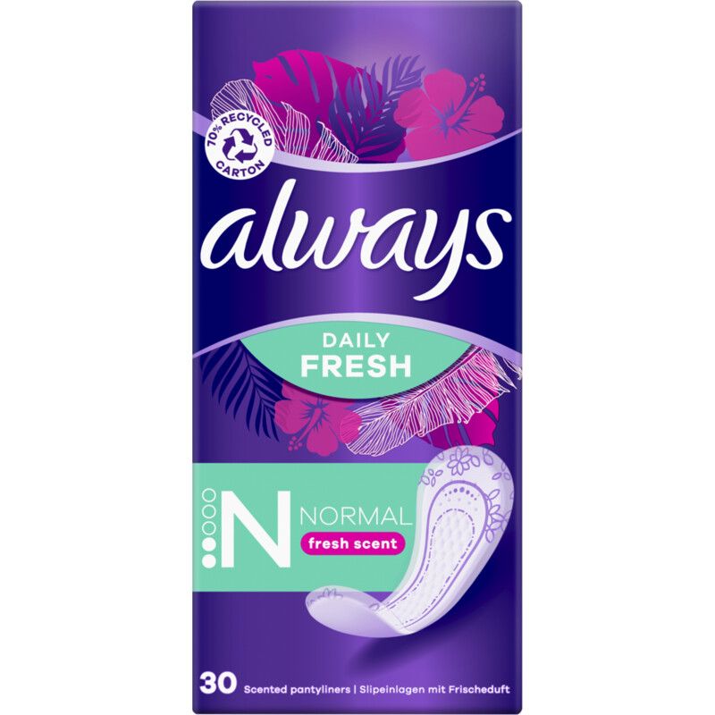 Een afbeelding van Always Fresh normal fresh scent inlegkruisje