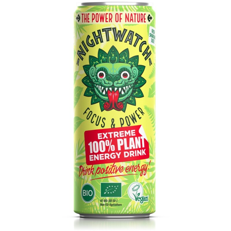Een afbeelding van Nightwatch Extreme 100% plant energy drink