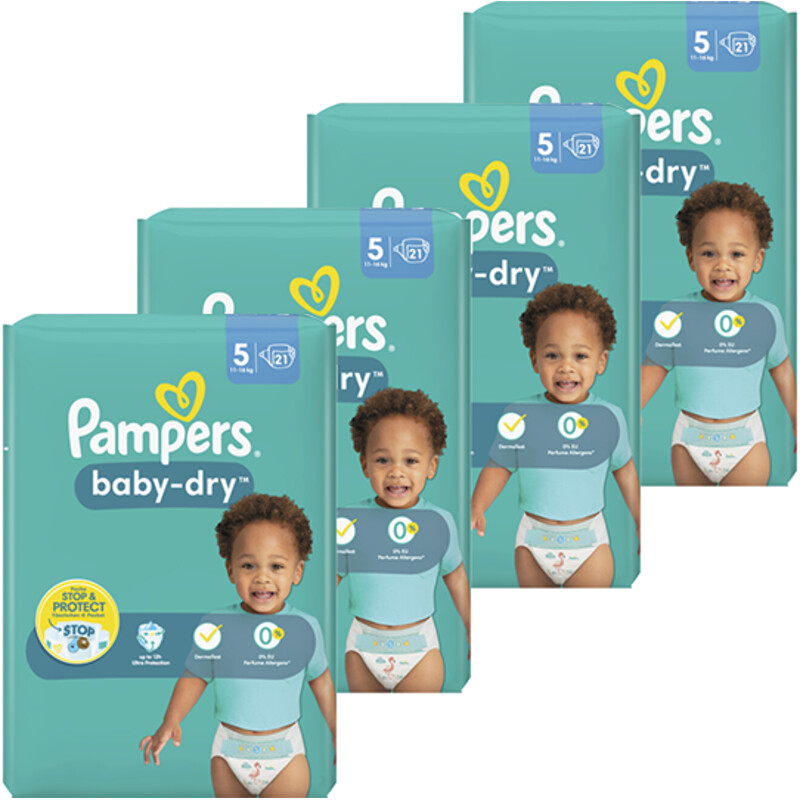 Een afbeelding van Pampers Baby Dry luiers maat 5 voordeelpakket
