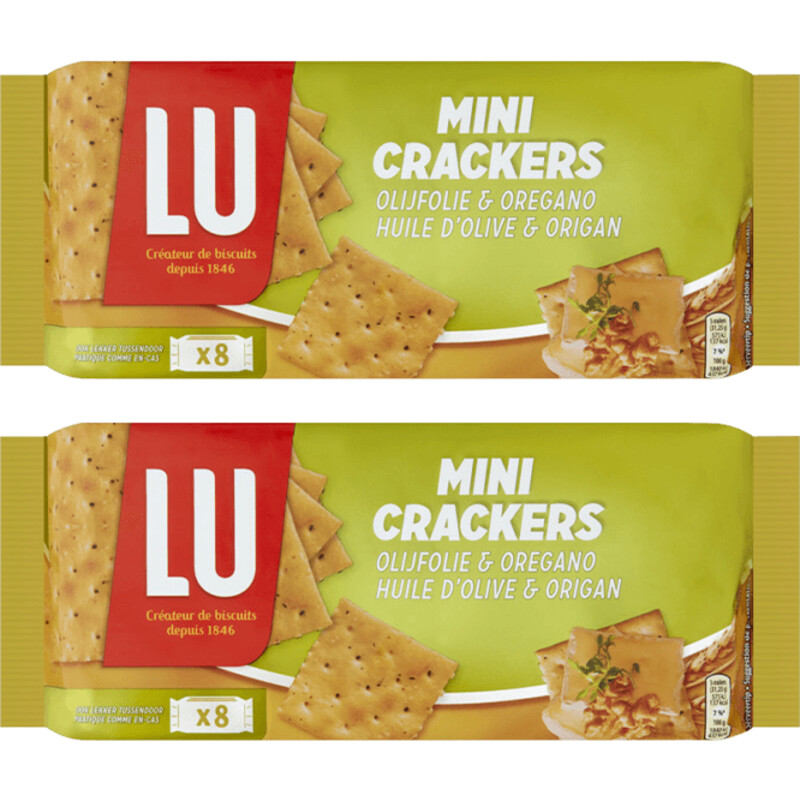 Een afbeelding van LU Minicrackers olijfolie oregano pakket