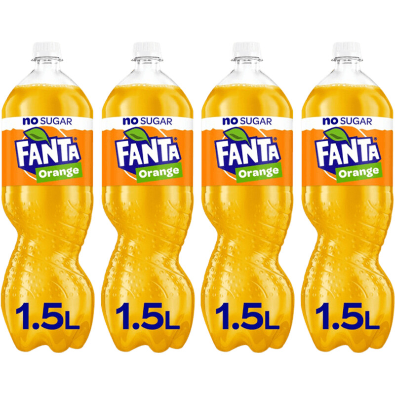 Fanta Orange zero sugar 1,5L 4pack bestellen Albert Heijn