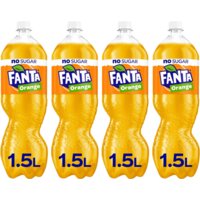 Een afbeelding van Fanta Orange No Sugar 1,5L 4-pack