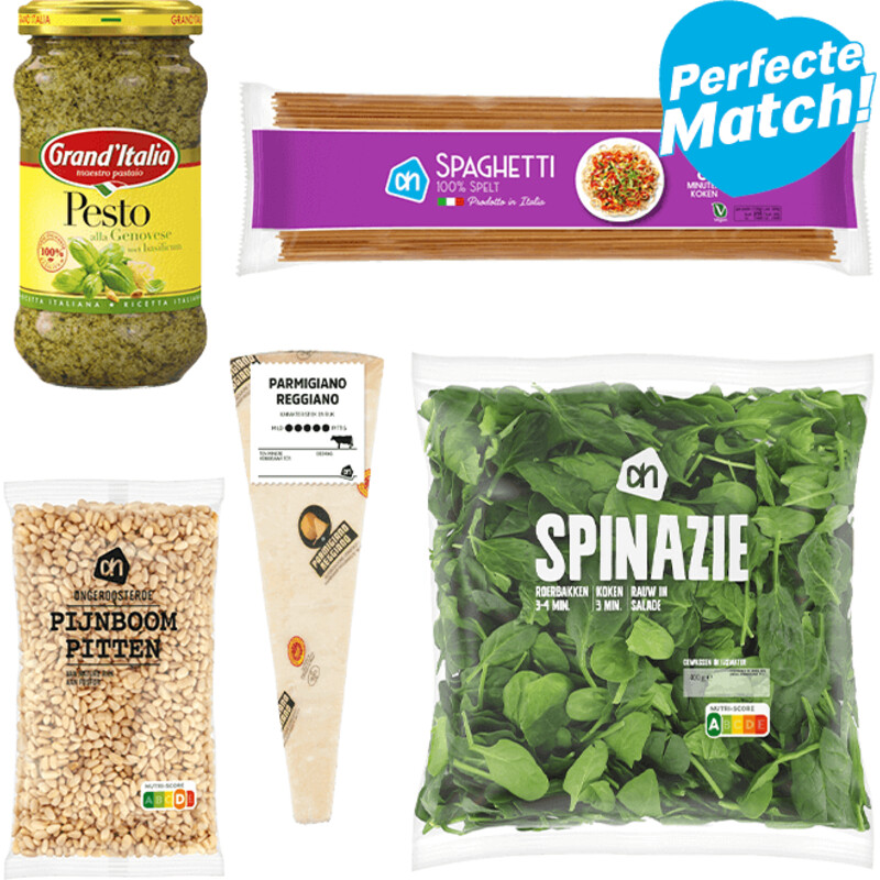 Een afbeelding van AH Pasta pesto met spinazie pakket