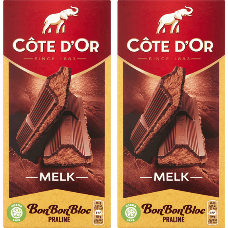 Een afbeelding van Côte d'Or Bonbonbloc chocolade pakket