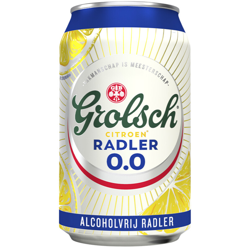 Een afbeelding van Grolsch Radler citroen alcoholvrij 0.0%