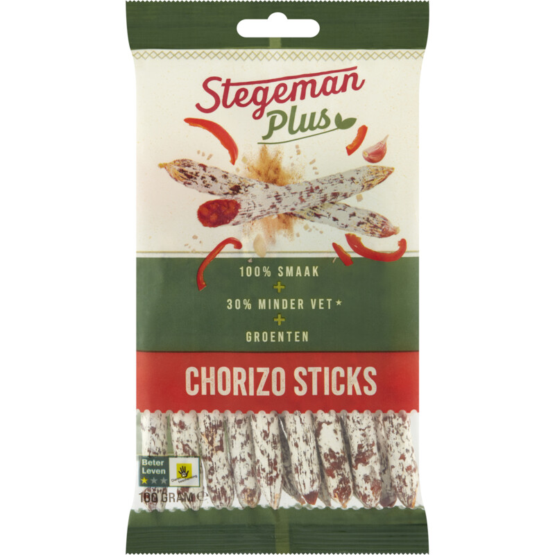 Een afbeelding van Stegeman Plus chorizo sticks