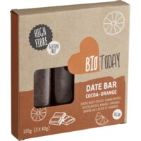 Een afbeelding van BioToday Dadelreep cacao-sinaasappel