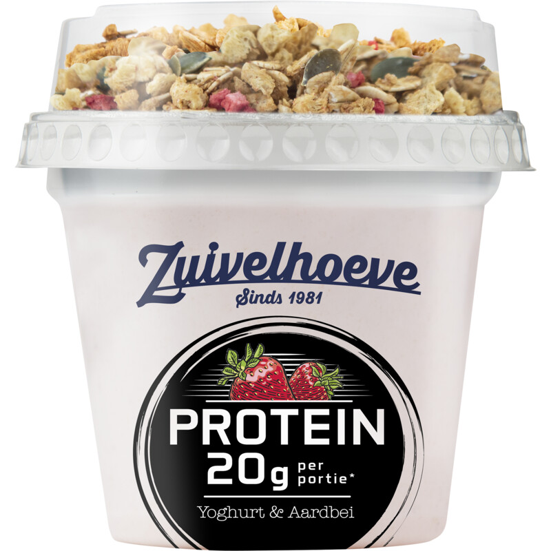 Een afbeelding van Zuivelhoeve Protein yoghurt aardbei