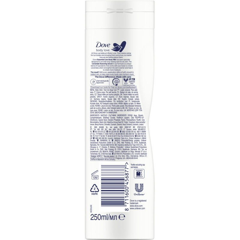 Een afbeelding van Dove Body lotion essential care