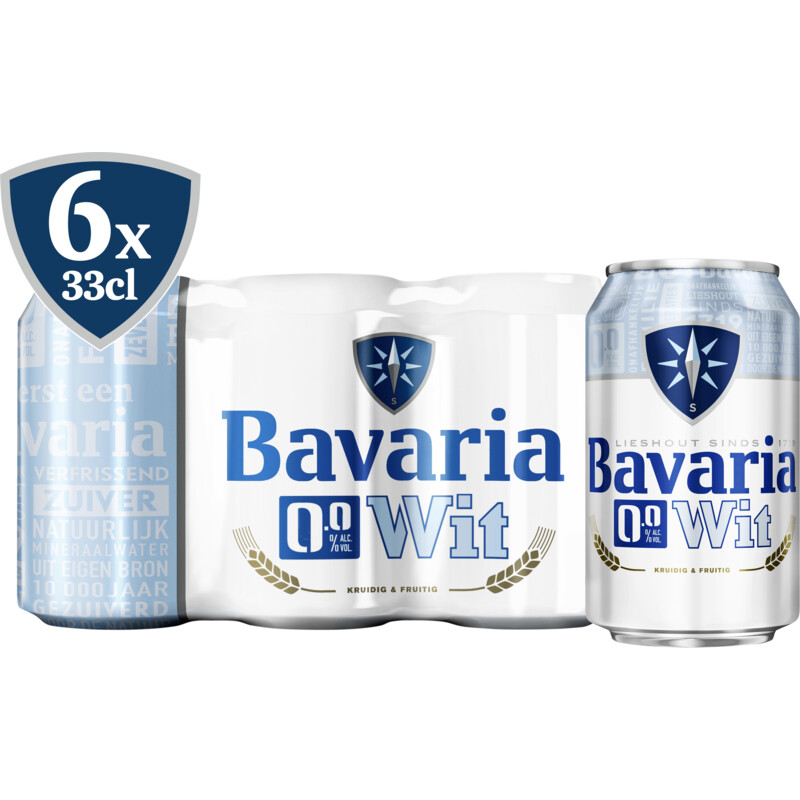 Een afbeelding van Bavaria 0.0% Wit 6-pack