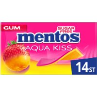 Een afbeelding van Mentos Gum Aqua kiss strawberry mandarin