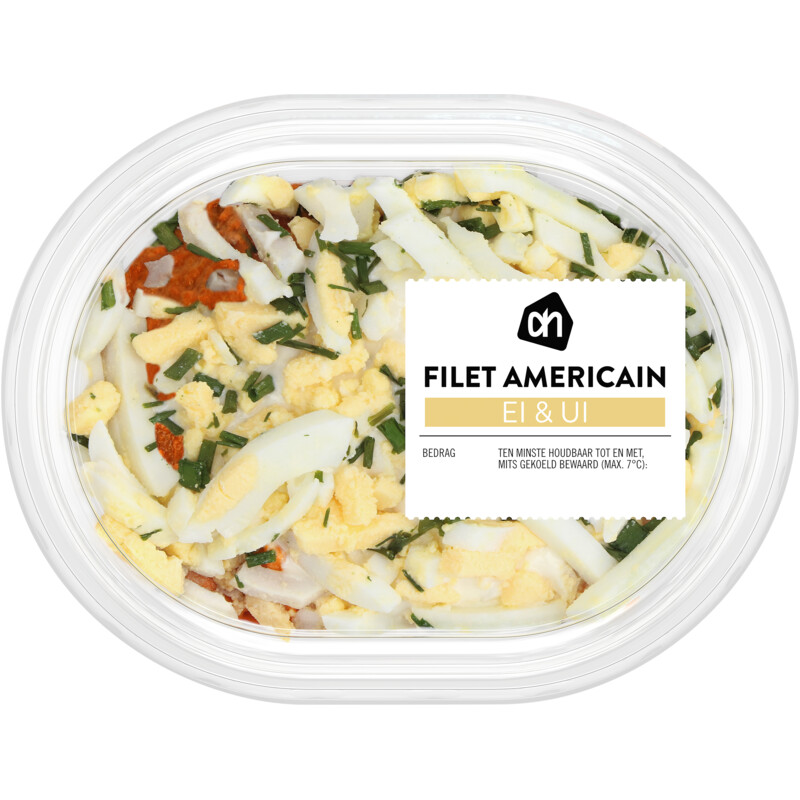 Een afbeelding van AH Filet americain ei en ui