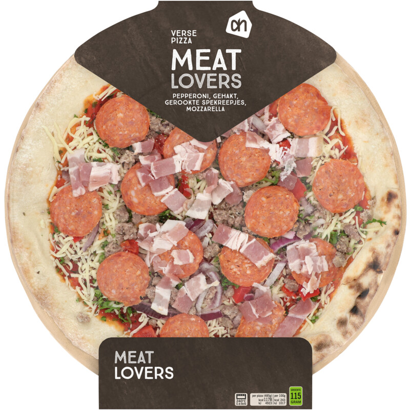 Een afbeelding van AH Verse pizza meatlovers