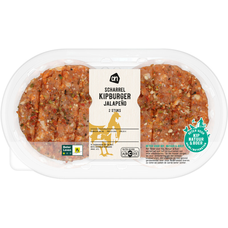 AH Scharrel kipburger Jalapeño 2 stuks bestellen Albert Heijn