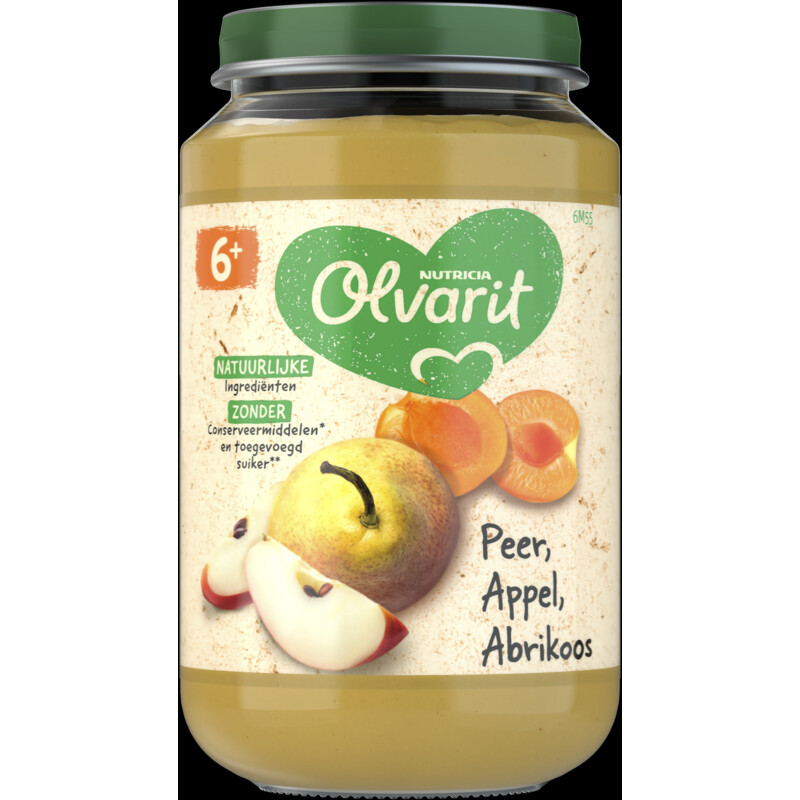 Een afbeelding van Olvarit 6+ mnd peer appel abrikoos