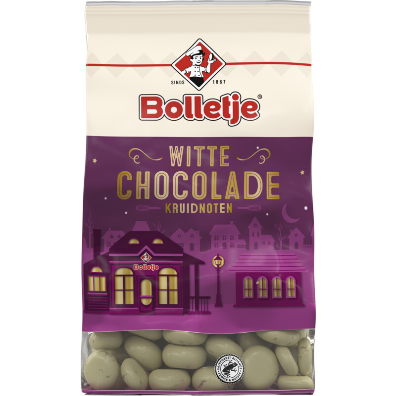 Een afbeelding van Bolletje Kruidnoten witte chocolade